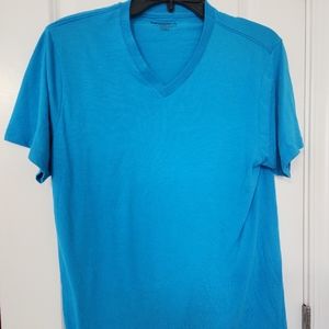 Men's medium blue v-neck t-shirt